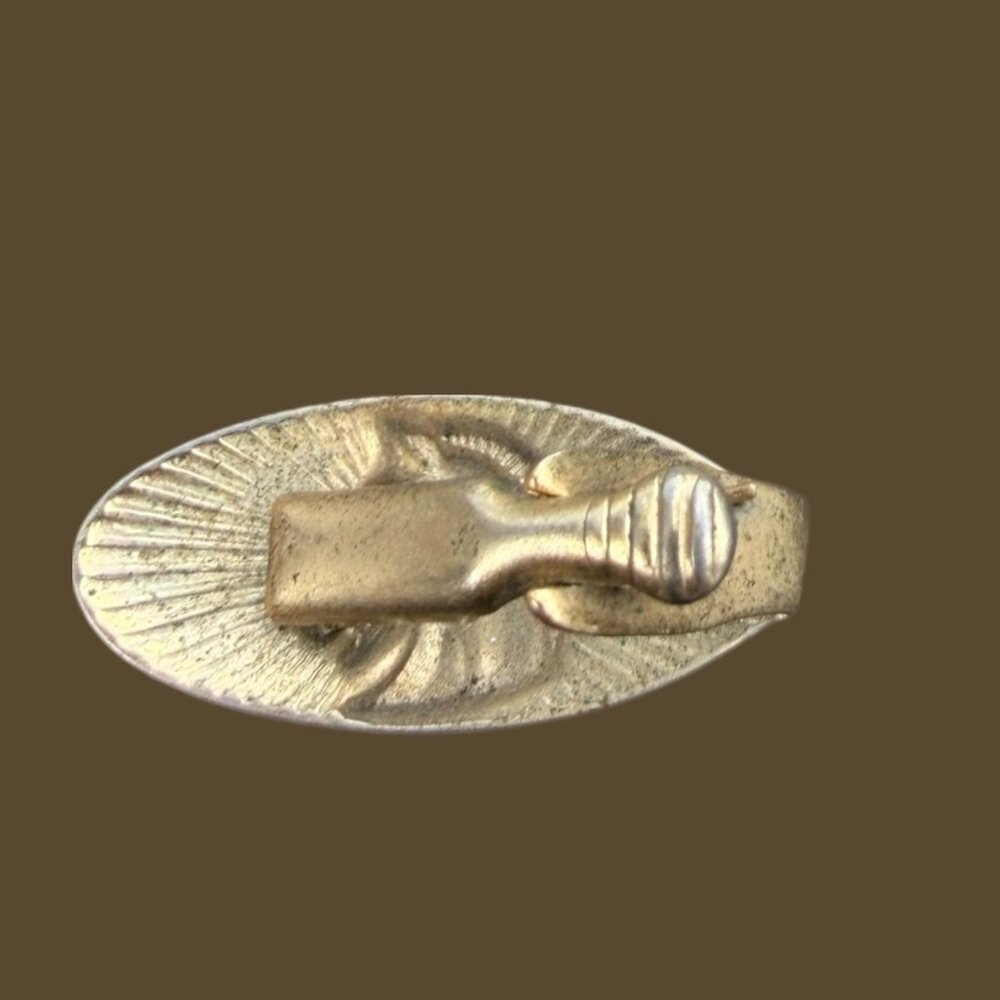 Mid-Century Etruscan Style Brass Horse Tie Clip Made In USA - Picture 3 of 7